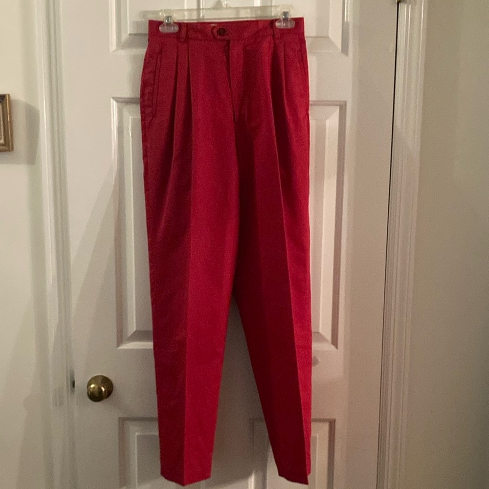 Women's Red Straight Leg Pants